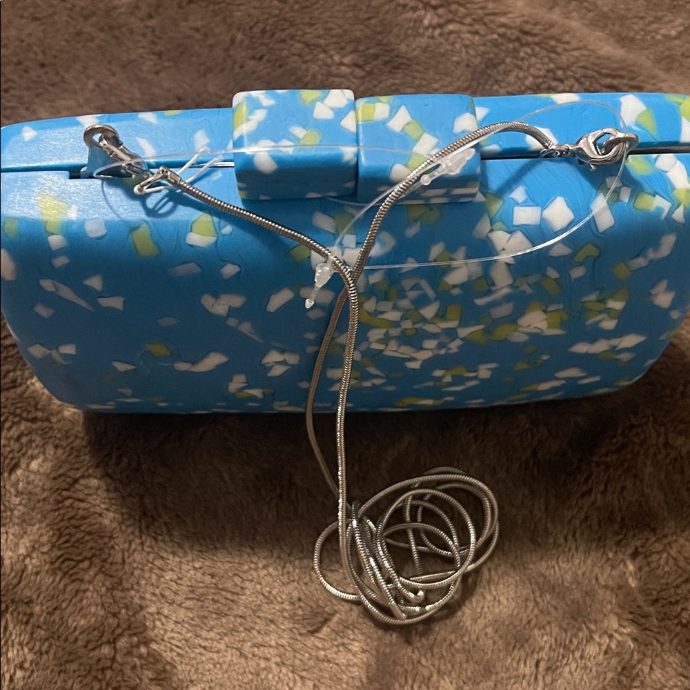 Natasha Couture blue Crossbody / Clutch Box Bag